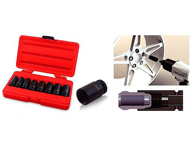 Набор ударных головок для сорванных болтов и гаек 8 пр. 17-27.5 мм1/2'' Toptul JGAI0802