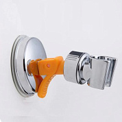 Держатель душевой лейки, вакуумная присоска, пластик, хром + оранжевый Ledeme L36-1
