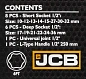Набор ударных головок 16 пр., 1/2'', 6-гр. 10-32 мм в ложементе JCB JCB-4169MPB