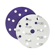 Круг шлифовальный Ø150 мм 15 отверстий P120 (керамика на бумаге) Horex SL737PP120