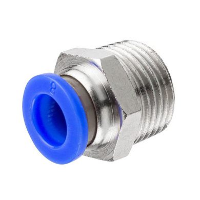 Фитинг для пластиковых трубок 8 мм-наружная резьба 3/8'' Forsage F-SPC08-03