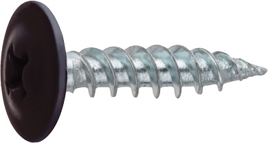 Саморез 4.2х19 мм с прессшайбой, цинк, острый, RAL 8017 1000 шт в карт. уп. Starfix SMC2-73271-1000