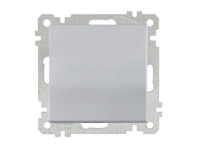 Выключатель 1-клав. двухполюсный, скрытый, винт. зажим серебро, ELITRA, 10 A, 250 V, IP 20 Mutlusan 2270 405 0292