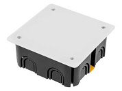 Коробка распаечная СП 110х110х45мм, крышка, пласт.лапки IP20, для полых стен Юпитер JP7111-06
