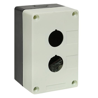 Корпус КП102 пластиковый 2 кнопки белый EKF PROxima cpb-102-w