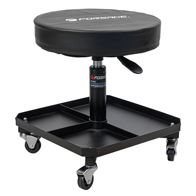 Стул автослесаря вращающийся регулируемый от 410до 530 мм, на колесах, Ø365 мм Forsage F-TR6201 BIG