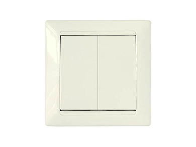 Выключатель 2 клав., cкрытый, 10А, бежевый, Стиль, Bylectrica С510-803беж
