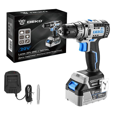 Дрель-шуруповерт аккумуляторная Loner 20V 085-1004 DEKO 085-1004