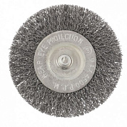 Щетка для дрели, плоская со шпилькой, витая проволока Сибртех