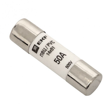 Плавкая вставка цилиндрическая ПВЦ (22х58) 50А EKF pvc-22x58-50