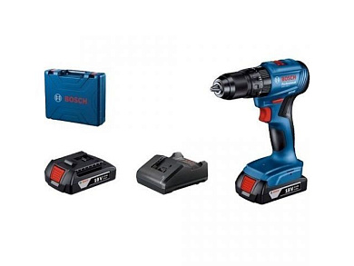 Аккум. дрель-шуруповерт GSB 185-LI в кейсе, 18.0 В, 1 акк., 2.0 А/ч Li-Ion, 2 скор., 50 Нм, шурупы до 10 мм Bosch 06019K3100