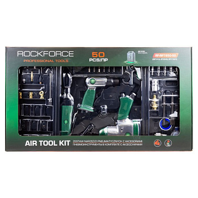 Набор пневматического инструмента с аксессуарами 50 пр. RockForce RF-RP7850-50 (RP7412, ST-5540, RP17621)