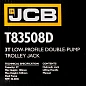 Домкрат подкатной гидравлический 3 т 100-535 мм JCB JCB-T83508 (D)
