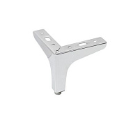 Опора меб. мет. h100 угловая хром AKS 64750