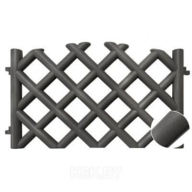 Забор декоративный BAROKKO №5 графит, 4шт Гарденпласт 00056