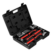 Набор рихтовочный, 3 молотка с фибергласовыми ручками, 4 наковальни, Matrix 10845