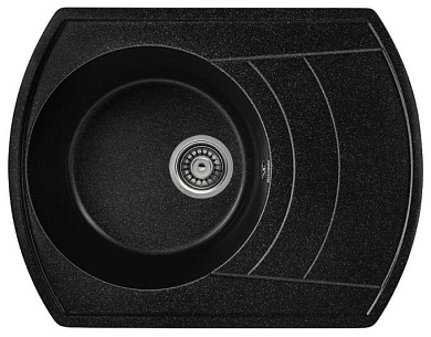 Мойка кухонная из мраморной крошки, черный, A01-22 Gerhans
