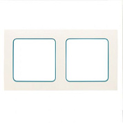 Стокгольм Рамка 2-местная белая с линией цвета синий EKF PROxima EXM-G-305-30