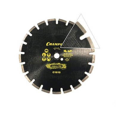 Диск алмазный асфальт PRO 350/25.4/10 Asphafight(асф.по бетону,свежий бетон, мяг. блоки) Champion C1610