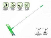 Швабра для пола с насадкой из микрофибры, зеленая, PERFECTO LINEA 43-392013