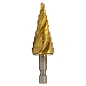 Сверло ступенчатое спиральное TIN HSS M2, 4-20 мм RockForce RF-44744S