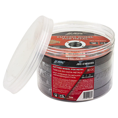 Круг отрезной по металлу и нержавеющей стали 125x1.2x22.2 мм 50 шт JBC JBC-CW505S[к-т 50 шт.]