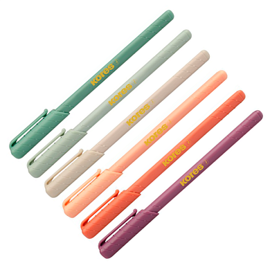 Ручка шариковая Kores "К0", 0,7 мм, ассорти винтаж, стерж. синий