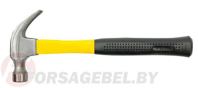 Молоток столярный с гвоздодером, фиберглассовая ручка 600гр Vorel 32627