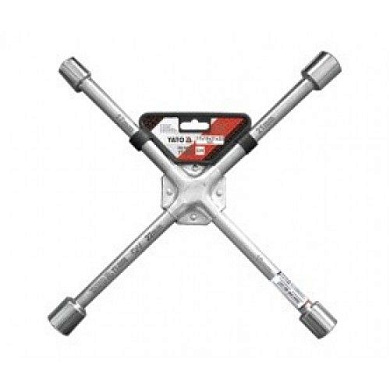 Ключ баллонный крестовой 17х19х21x22 мм CrV Yato YT-0800