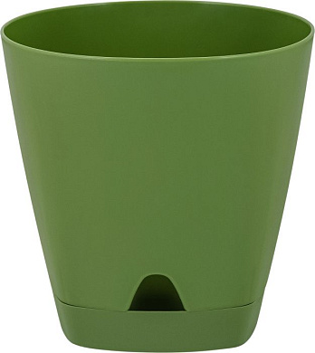Горшок для цветов AMSTERDAM D 170 mm/2,5l с прикорневым поливом оливковый Пластик Репаблик ING6200ОЛ