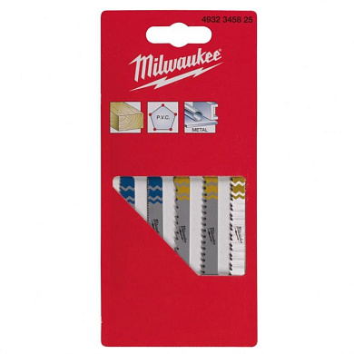 Набор из 5 полотен для лобзиков Milwaukee 4932345825