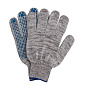 Перчатка х/б, ПВХ покрытие, ''Точка'', серый меланж, 10 класс Россия 67815