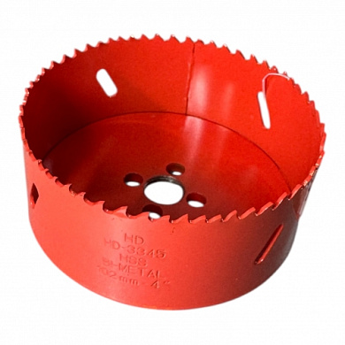 Коронка биметаллическая по металлу и дереву 102 мм., L38 мм., 5/8"-18UNF, HSS M3 H-D HD-3345