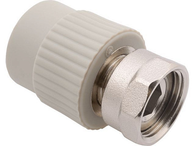 Муфта ПП с накидной гайкой 20x1/2" сер. FV Plast AA223020012