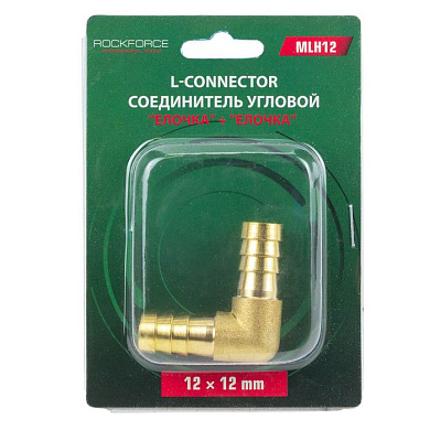 Переходник угловой, "елочка" 12х12 мм RockForce RF-MLH12