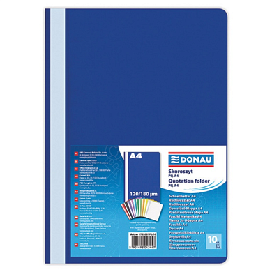Папка скоросшиватель "Donau",  А4,  темно-синий