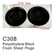 Клипса для крепления внутренней обшивки а/м универсальная пластиковая, 100 шт Forsage C0308(universal)