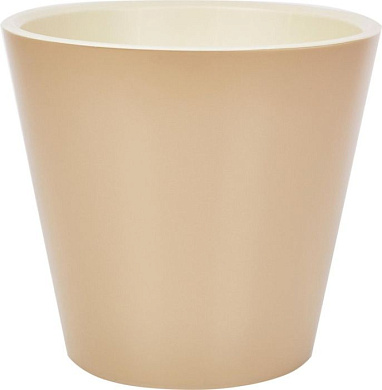 Горшок для цветов London 320 мм, 15,7л на колесиках молочный шоколад Пластик Репаблик ING6207МШОК