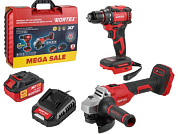 Набор аккум. инструмента шуруповерт BD 2025 Dli, УШМ CAG 1812-1, 1 АКБ 4А*ч, 1 зарядное WORTEX 1329850