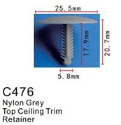 Клипса для крепления внутренней обшивки а/м Форд пластиковая, 100 шт Forsage C0476(Ford)