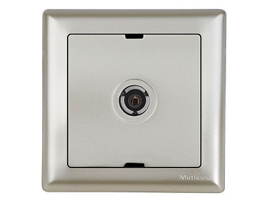 Розетка ТВ, переходная, скрытая, титан, DARIA, Mutlusan 21201700183