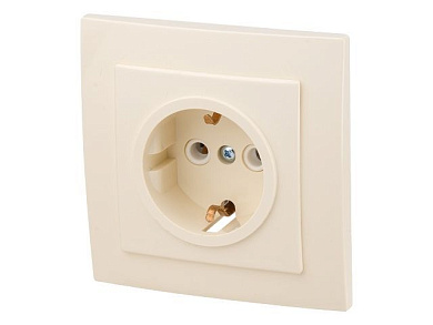 Розетка 1-ая, скрытая, с/з бежевая, RS 16-133-БЖ Юпитер JP7425-01