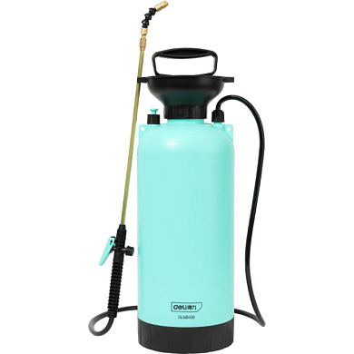 Опрыскиватель Deli GS DL581108, помповый, 8 л, черный, голубой