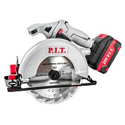 Пила циркулярная аккумуляторная, 20 В, 4300 об/мин, 165 мм, 1 АКБ и ЗУ PIT PKS20H-165A/1