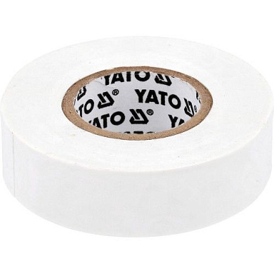 Изолента ПВХ белая 19 мм х 20м х 0,13 мм Yato YT-81656