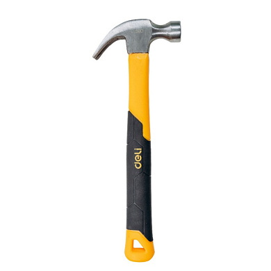 Молоток-гвоздодер Deli, 0,73 кг, фиберглассовая рукоятка