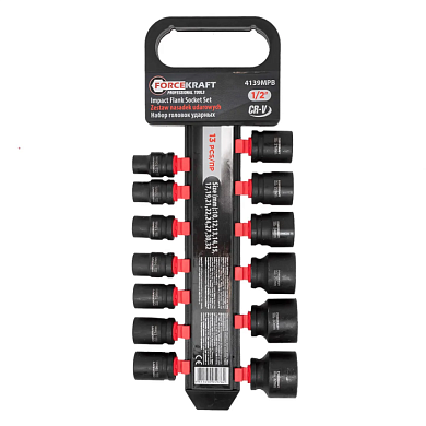 Набор головок ударных 10-32 мм 13 пр 1/2'' 6-гр ForceKraft FK-4139MPB