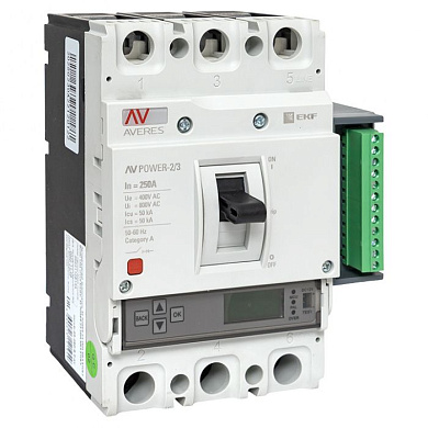 Автоматический выключатель AV POWER-2/3 250А 50kA ETU6,2 EKF AVERES mccb-23-250-6.2-av