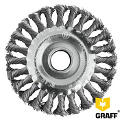 Щётка по металлу 125 дисковая жгутовая посадочное отверстие 22 мм GRAFF 30312522