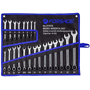 Набор комбинированных ключей 6-24 мм, разрезных 10-12, 11-13 мм, трещоточных 8-13 мм 22 пр Forsage F-5147R